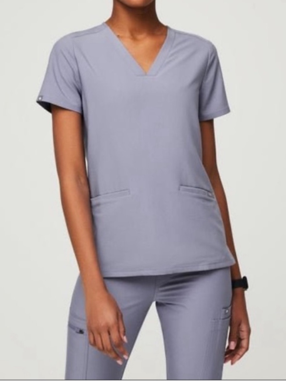 Figs Casma Three Pocket Scrub Top vapor blue xs